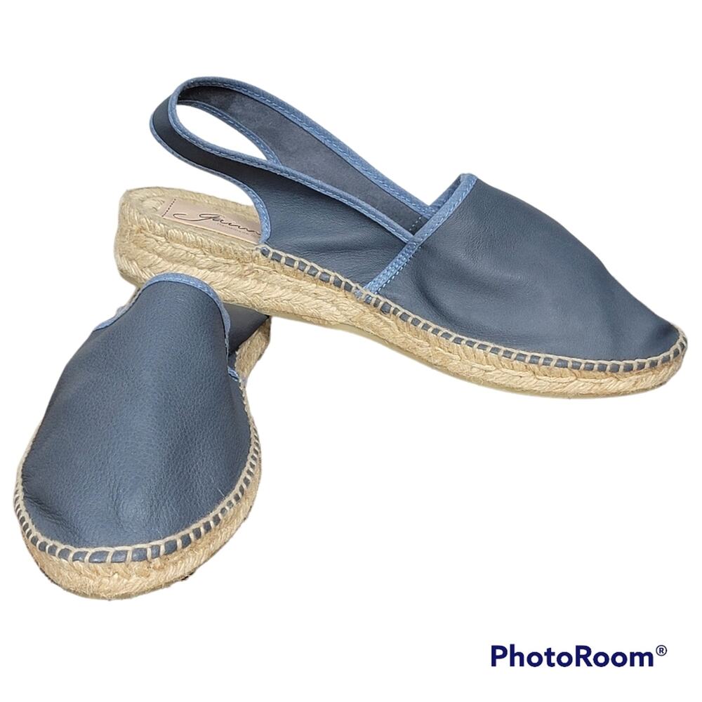 Gaimo Slate Blue Slingback Espadrille SZ 39 NWOB